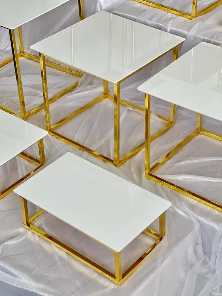 12-20 PCS Luxury Gold Frame Wh – обзор и цена Display Risers Set