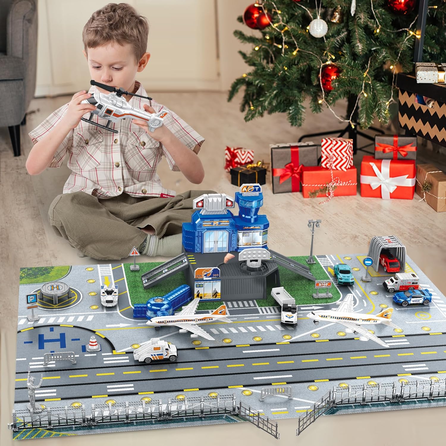 Children's Airport Scene Toy S – обзор и цена Model Airplane Plastic