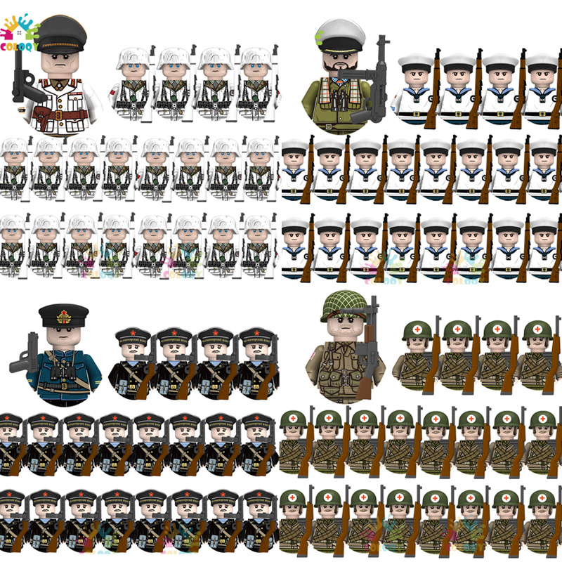 Kids Toys 21pcs/lot WW2 N001-N – обзор и цена Lego Minifigure Holder