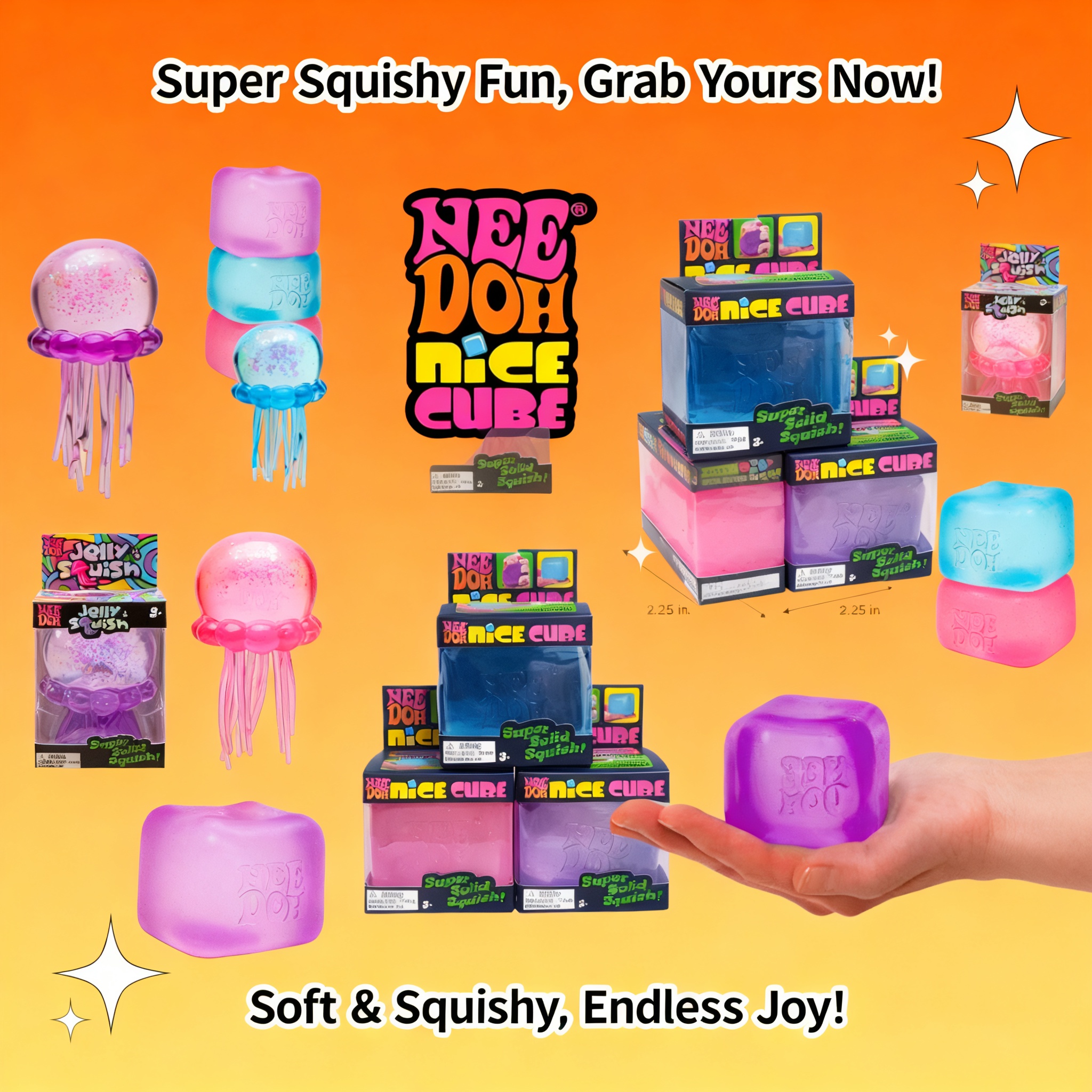 Trending Jellyfish Cube Squish – обзор и цена Fidget Cube Original