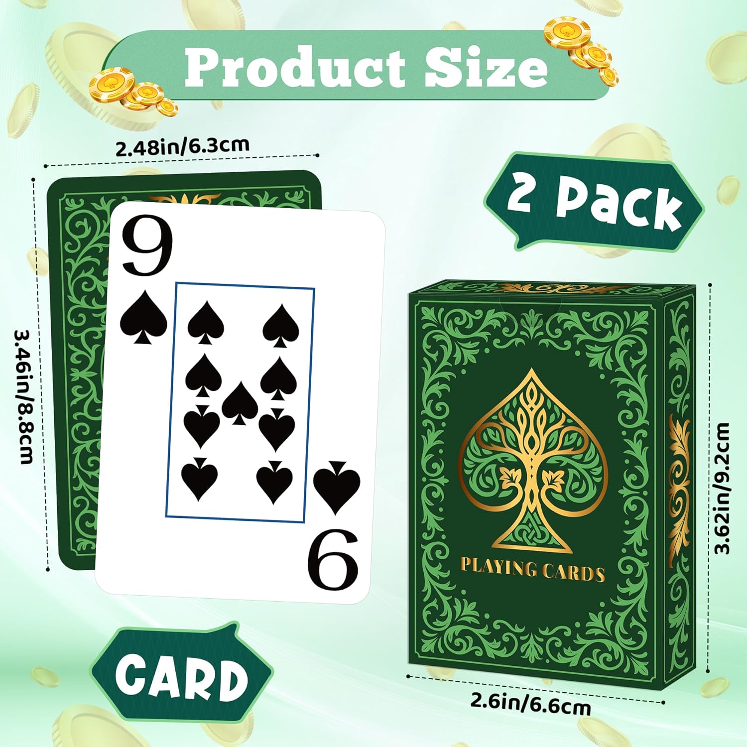2 Pack Playing Cards | Large P – обзор и цена Graded Card Display