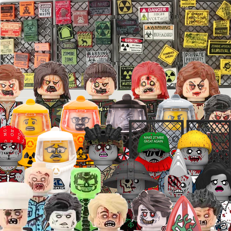 MOC City Zombies Figures Build – обзор и цена Lego Minifigure Holder