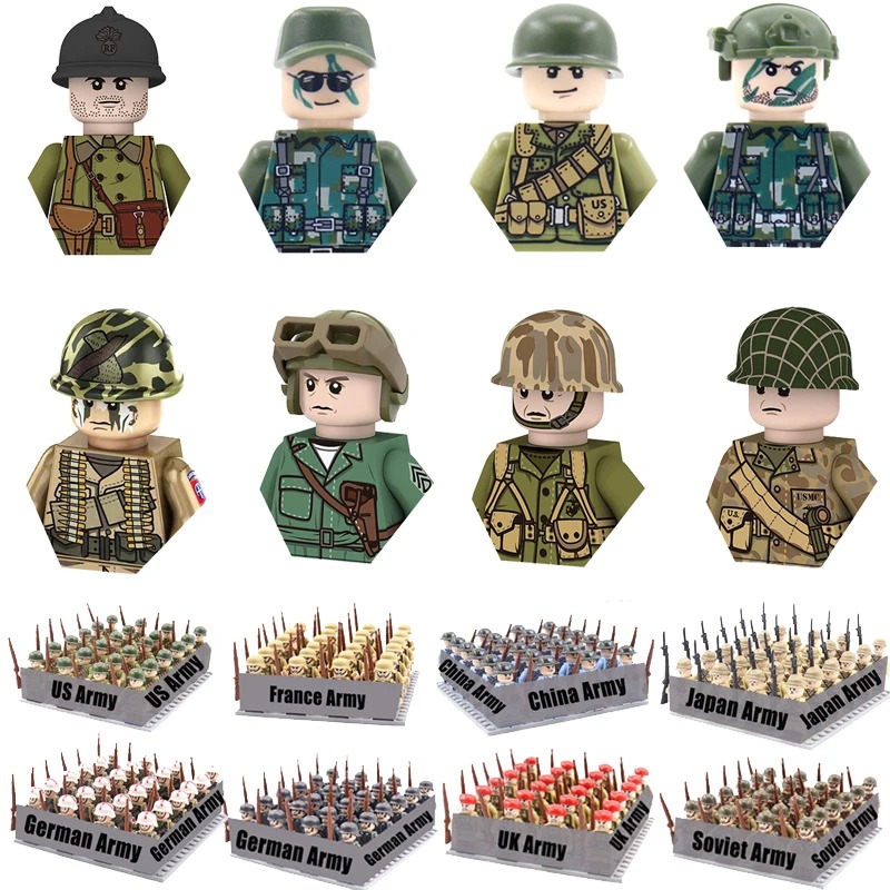 World War II military soldier  – обзор и цена Building Block Mini