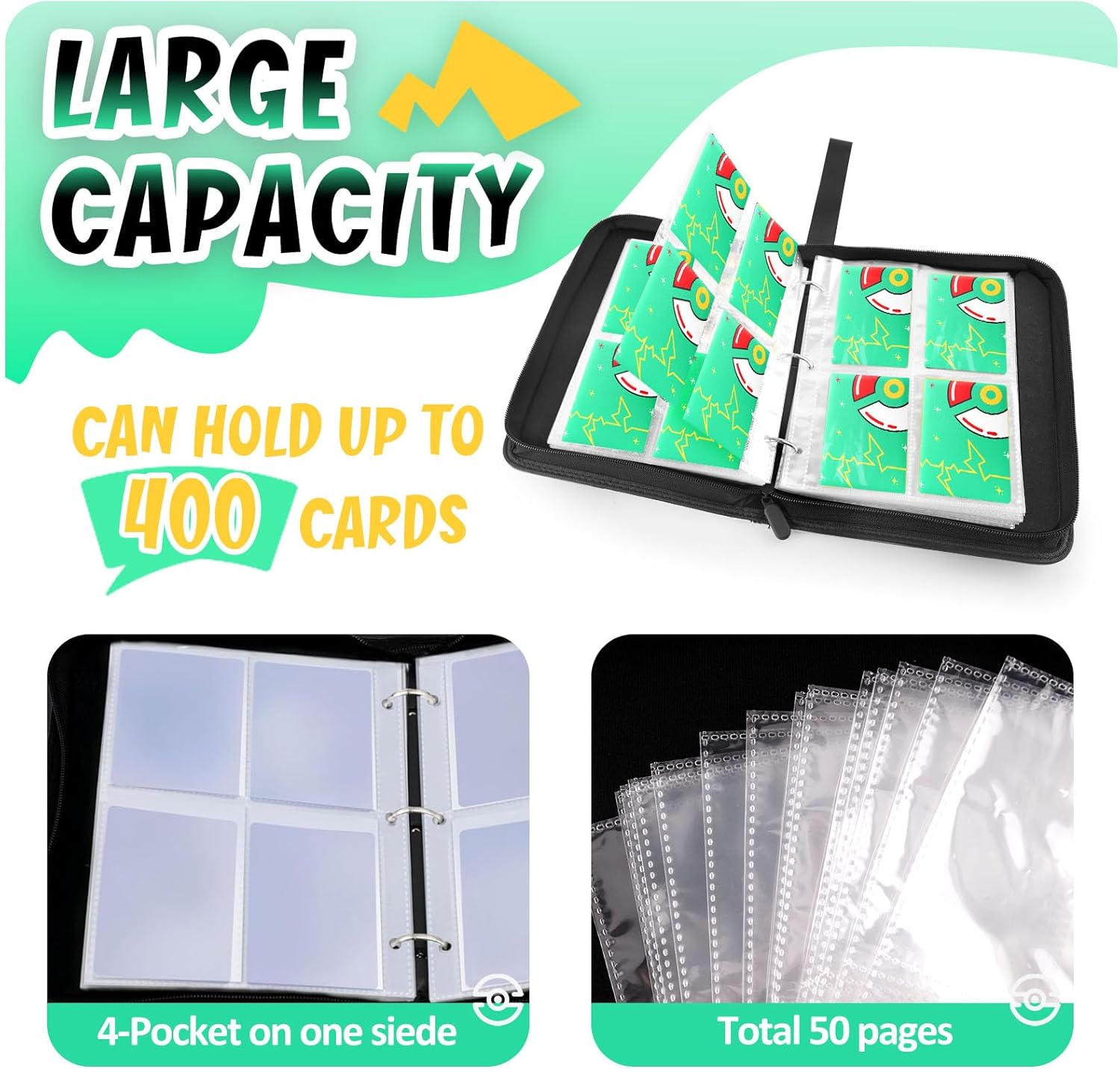 400 Pockets Card Binder with 5 – обзор и цена Trading Card Binder