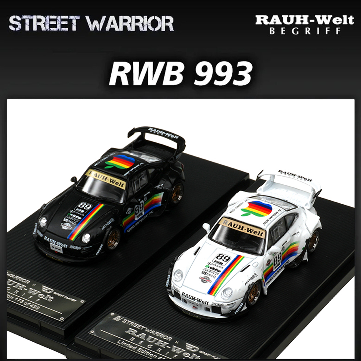 SW In Stock 1:64 RWB 993 Black – обзор и цена Die Cast Car 1 64